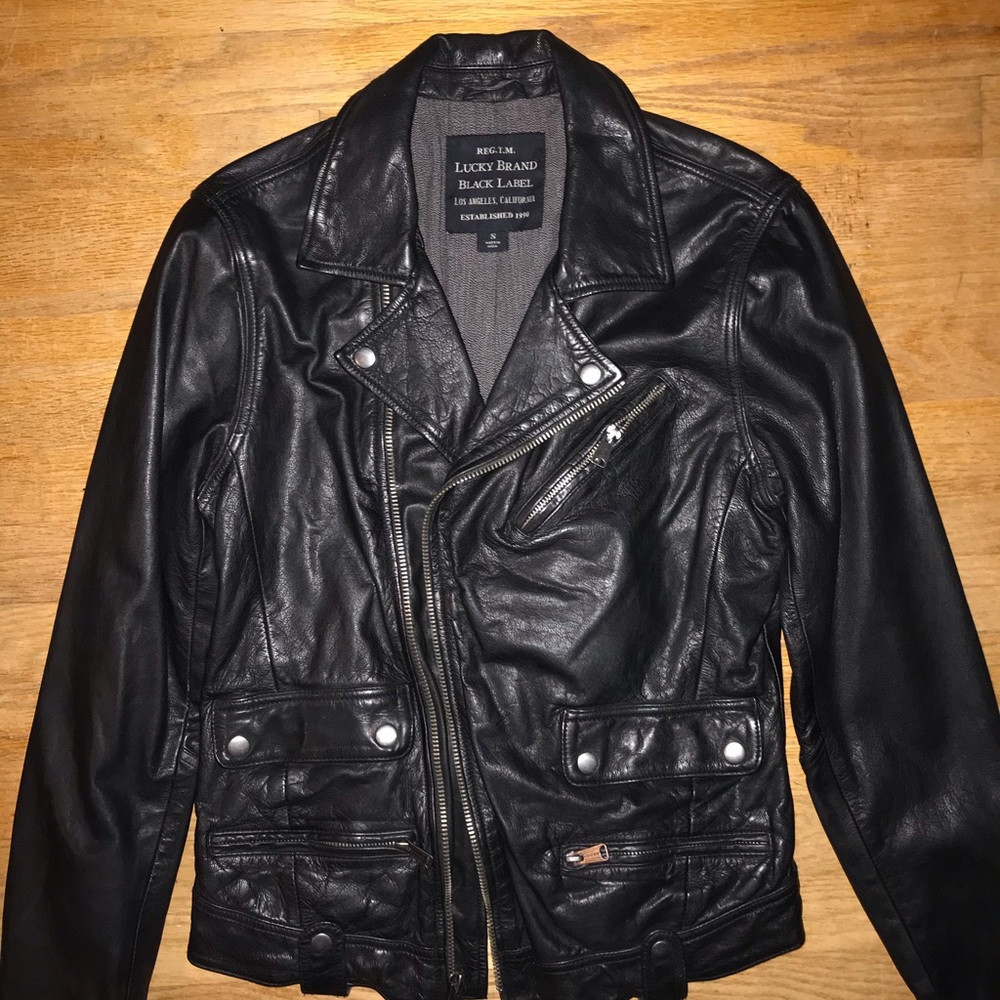 Lucky Brand ‘Titan’ Leather Moto Jacket NWOT SM 36